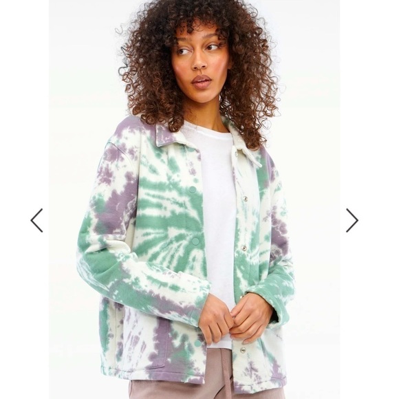 NWT Anthropologie LACAUSA Kismet Terry Fabric Jacket Sugarplum Swirl Size Large - Picture 15 of 15